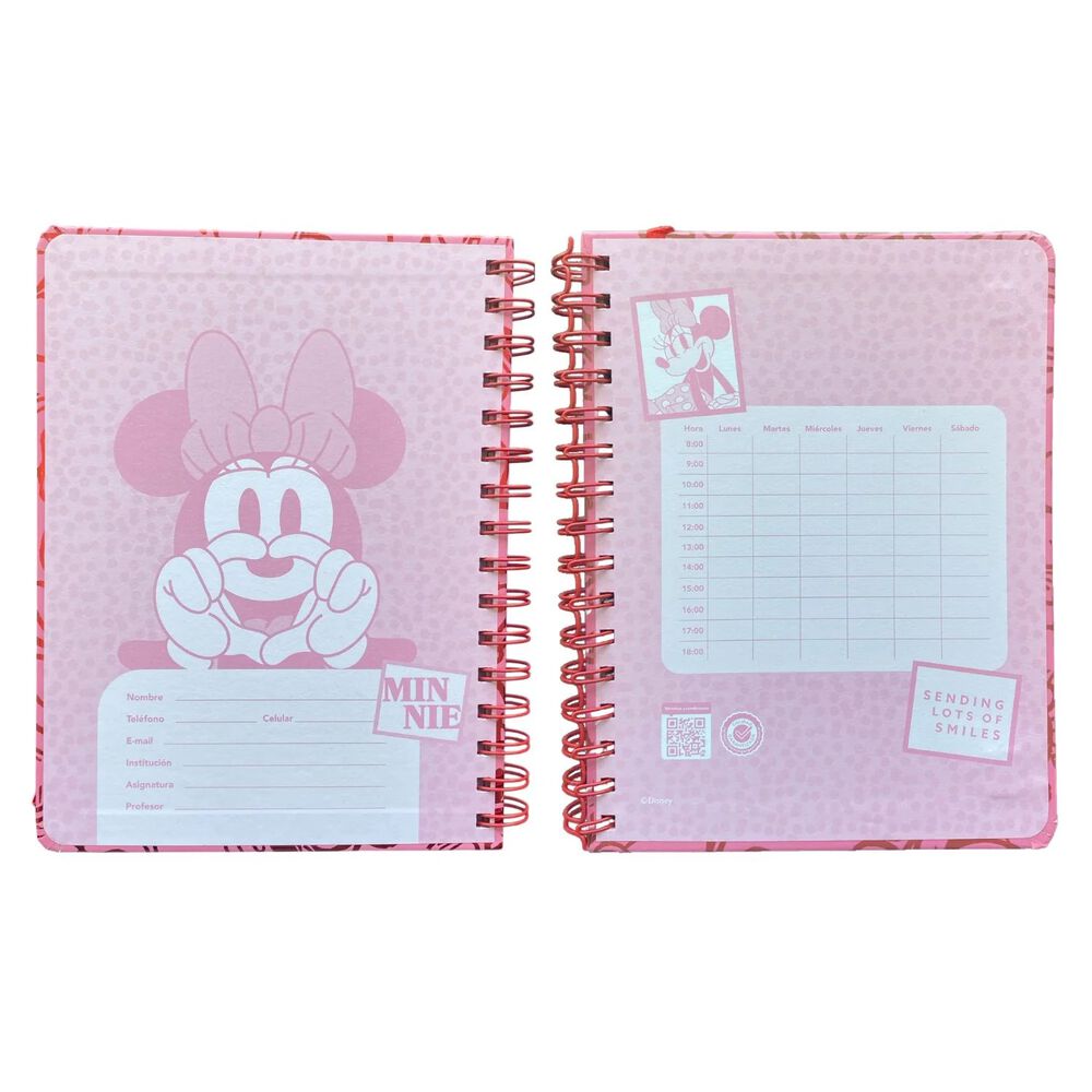 Mooving Libreta Espiral Minnie Hojas Lineadas A5 96 Hojas - Rojo image number 4.0