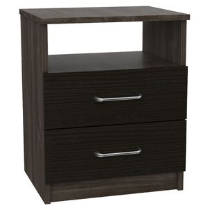 Velador 2 Cajones Fm-025n - Negro