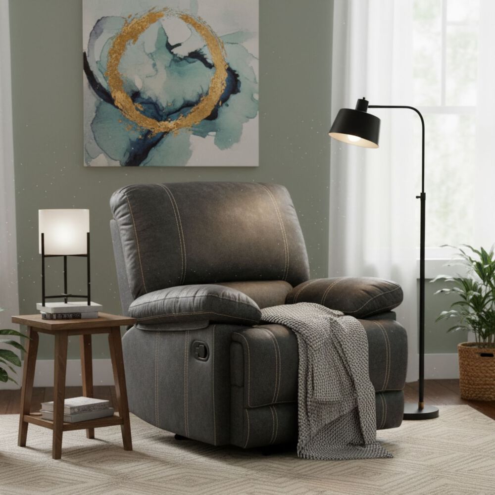 Berger Reclinable Moderno Cuero Viejo Caf&eacute; Castle 98023r image number 0.0