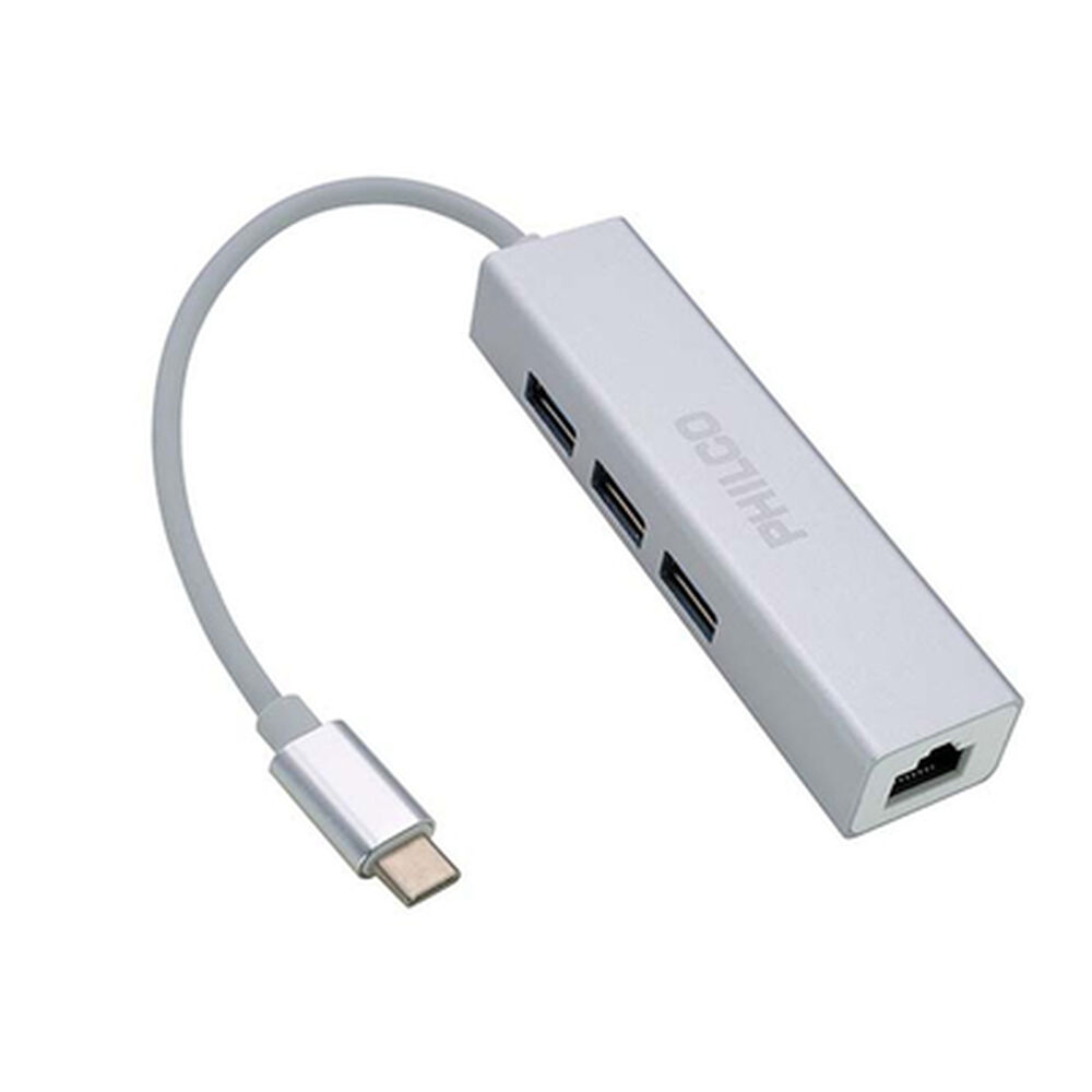 Hub Philco 3 Puertos Tipo C A Usb 3.0 image number 0.0