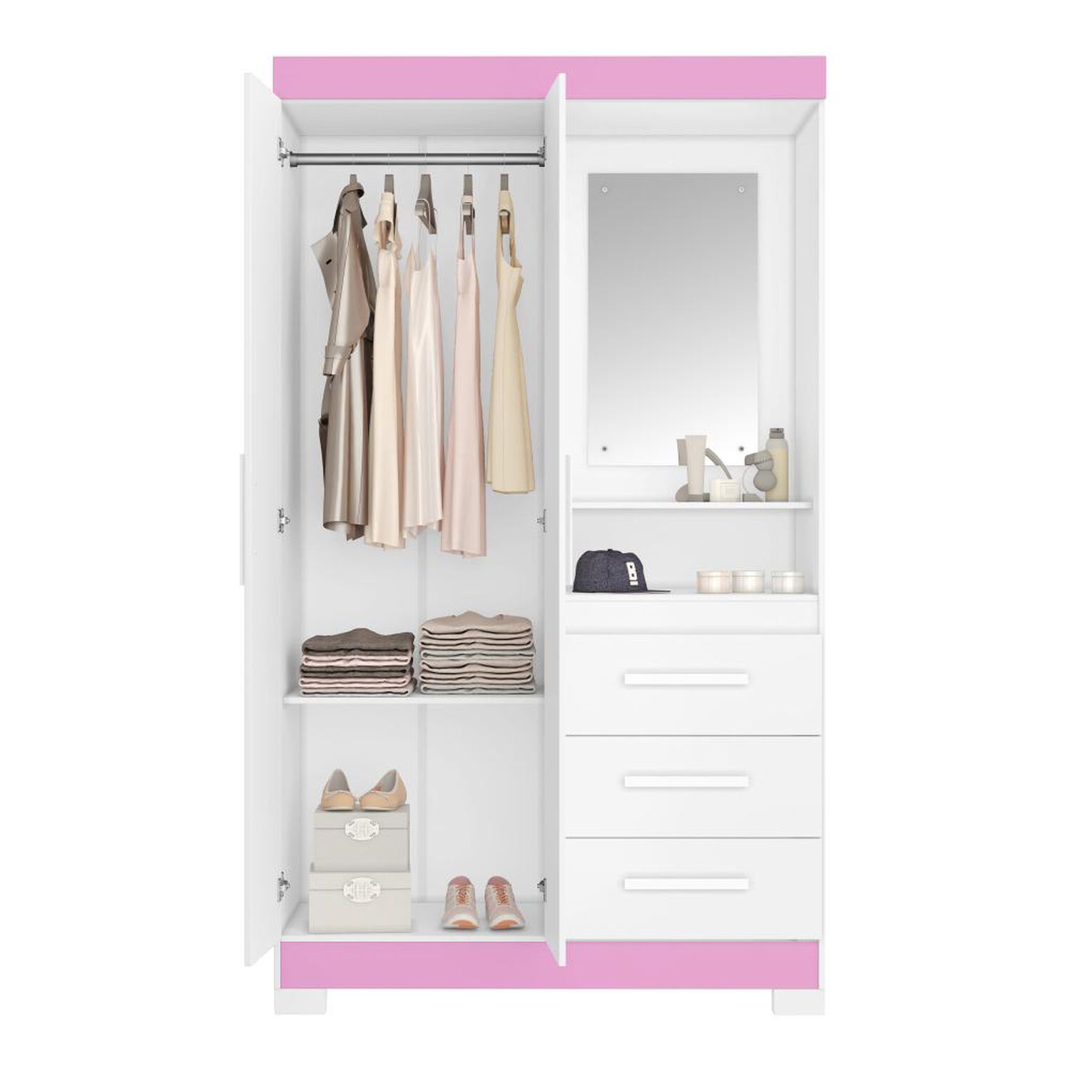 Cl&oacute;set Home Mobili Closet Gala / 2 Puertas / 3 Cajones image number 4.0