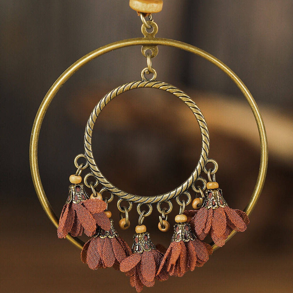 Collar 3 Piezas Con Colgante Borlas Retro Bohemio Gloriahoon image number 6.0