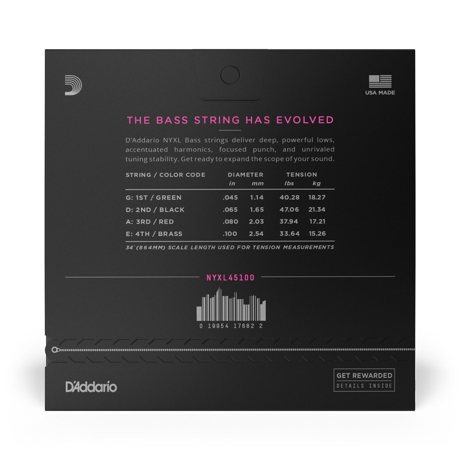Set Cuerdas Bajo Long Scale 45-100 Nyxl45100 Daddario image number 2.0