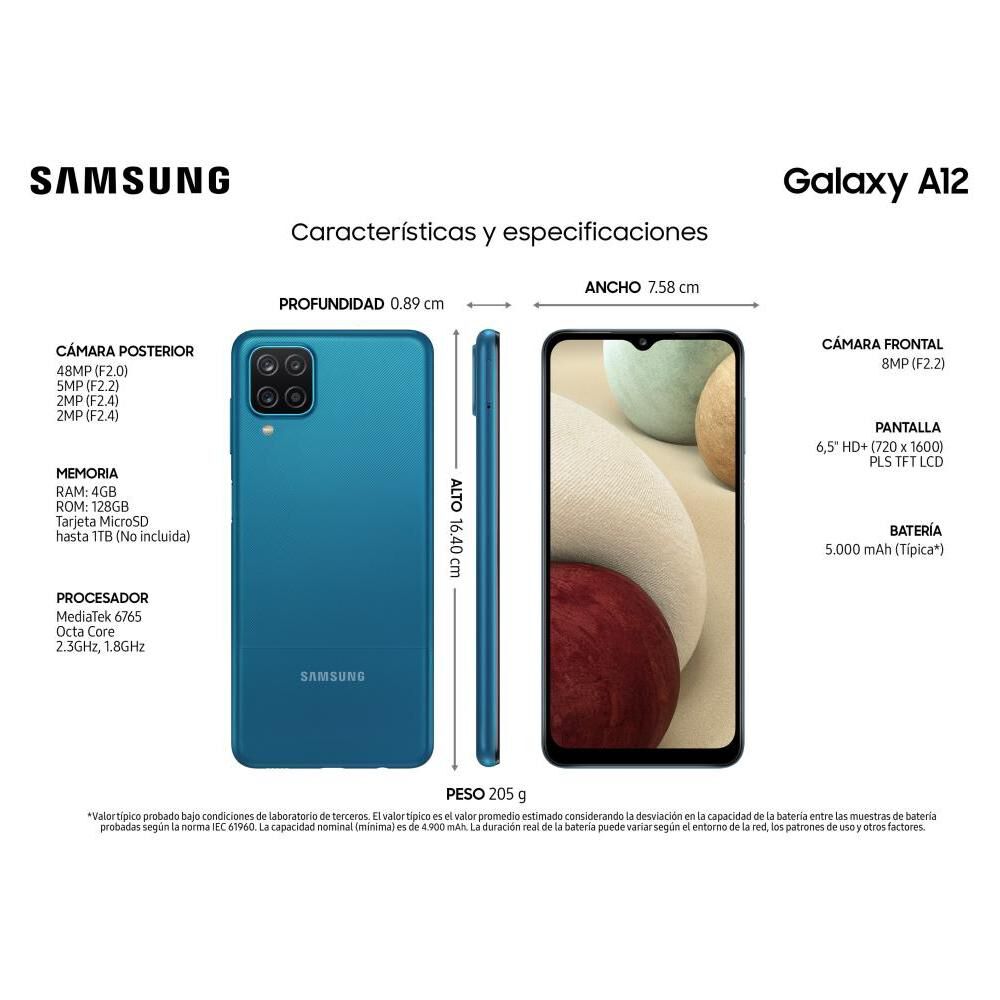 Smartphone Samsung Galaxy A12 128 GB / Liberado image number 9.0