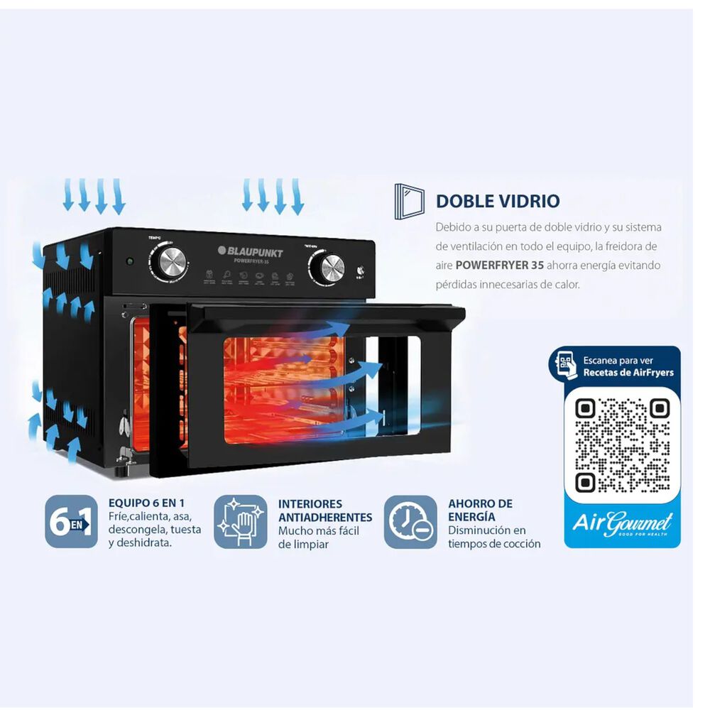 Horno Air Power Fryer Blaupunkt 35 Litros / 1800w / 230° Max image number 4.0