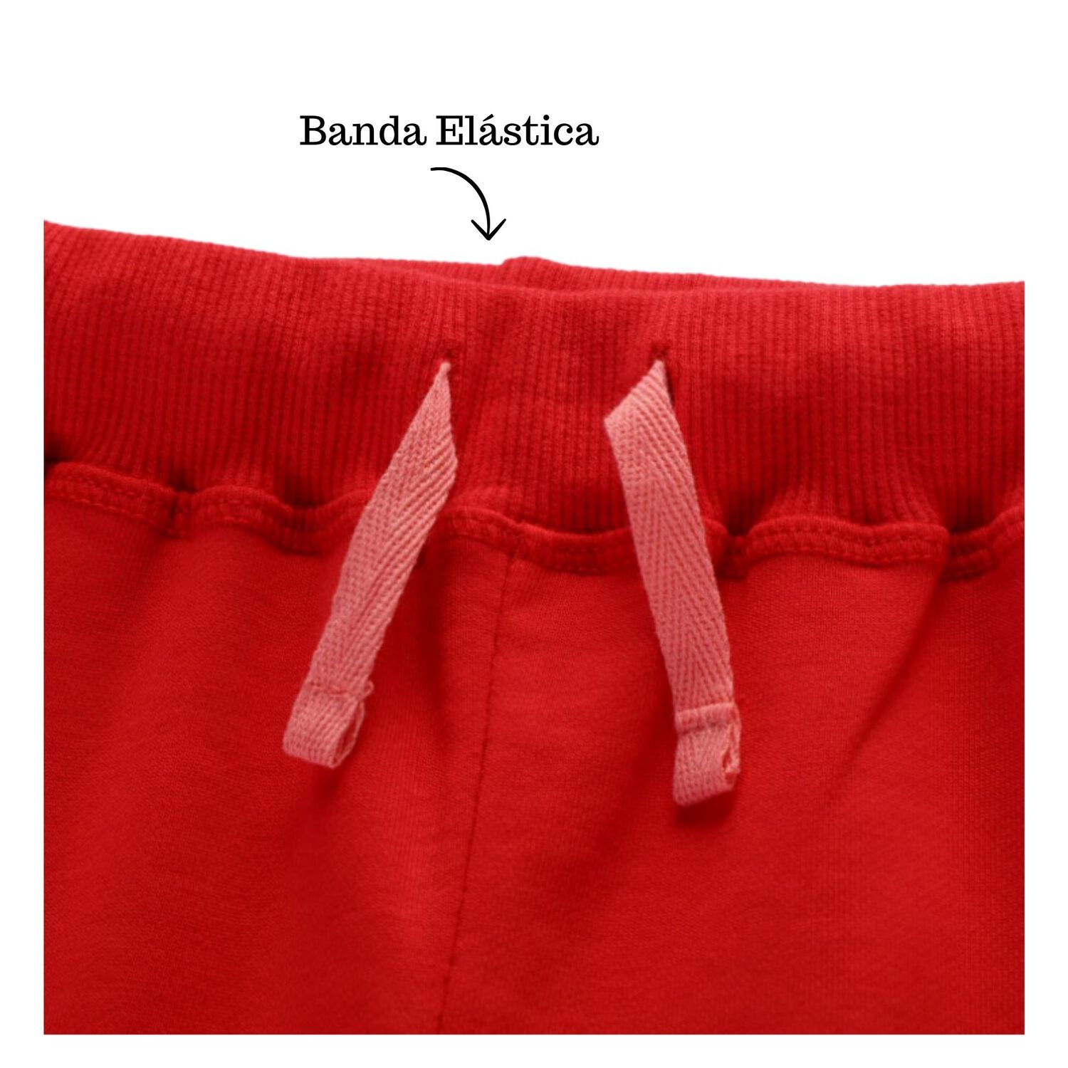Pantal&oacute;n Buzo Ni&ntilde;a 100% Algod&oacute;n Rojo Frutillas image number 3.0