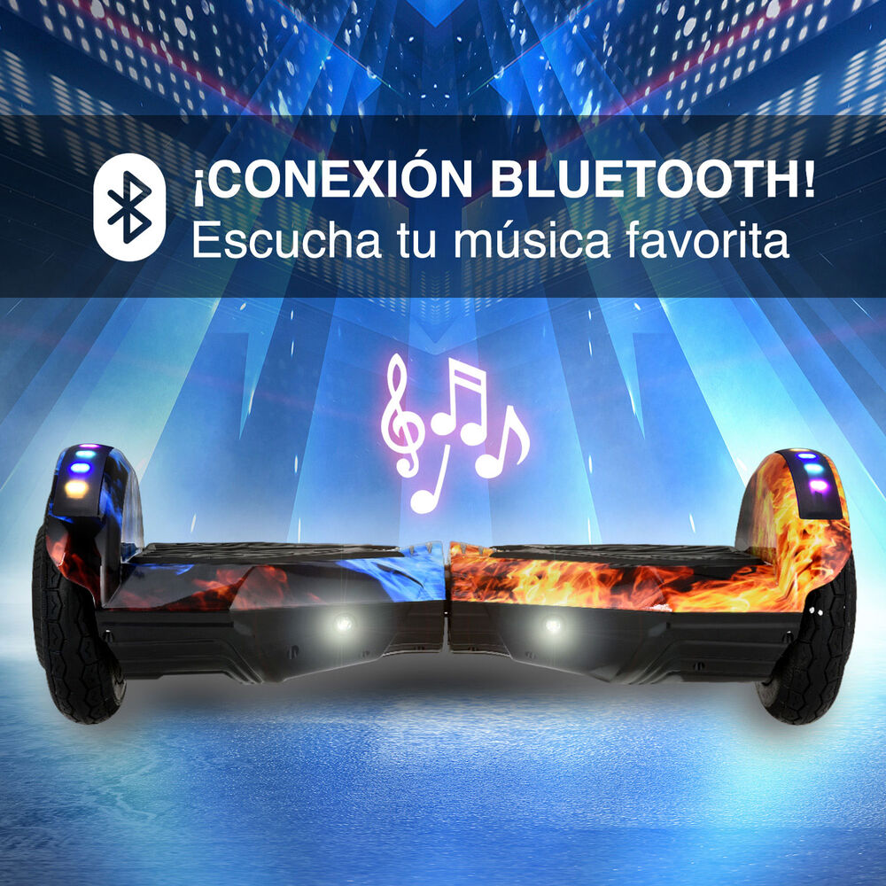 Hoverboard Bluetooth Luces 8" 12 Km/h Negro image number 4.0