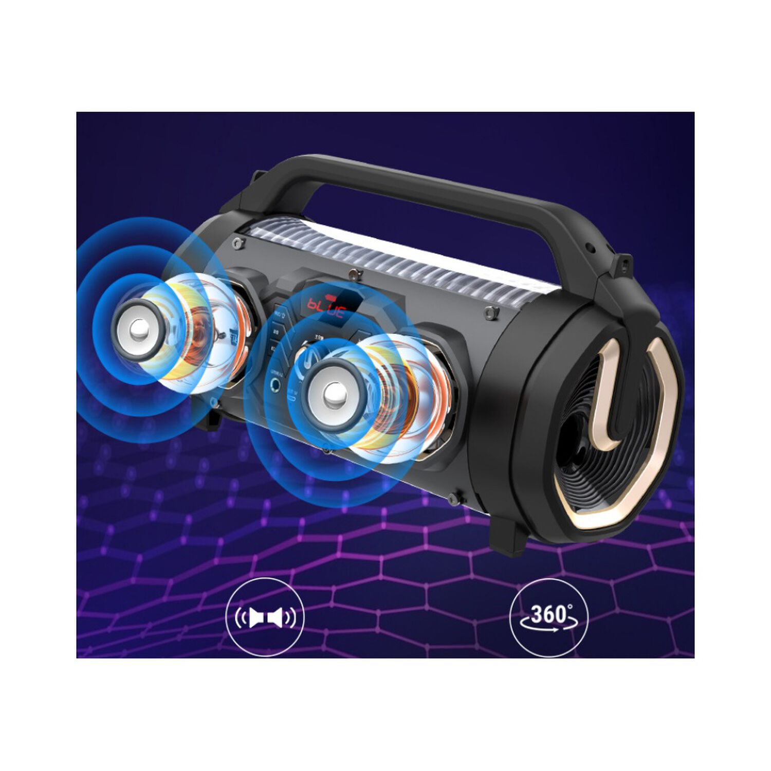 Parlante Bazuca Irt Bluetooth Fm Led Con Micr&oacute;fono 30 Rms image number 6.0