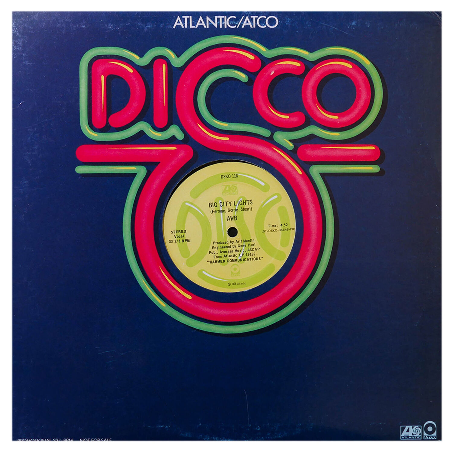 Average White Band - Big City Lights/sweet & Sour | 12" Maxi Single Usado image number 0.0