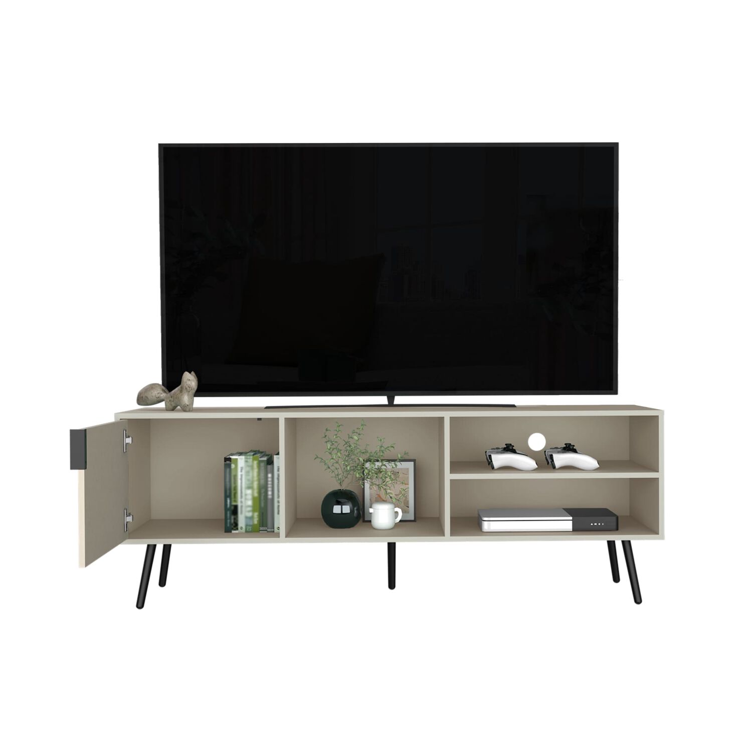 Rack Tv 65" Con 1 Puerta Abatible 58x160x40 Cm image number 2.0