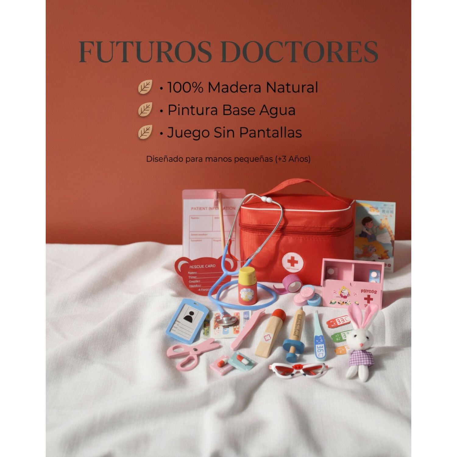 Set Juego De Roles Doctor- Dentista Juego Madera Ni&ntilde;os image number 9.0