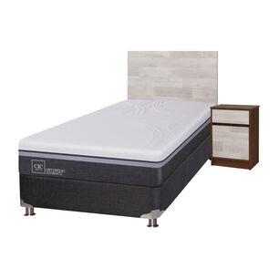 Box Spring Cic Ortopedic Advance / 1.5 Plazas / Base Normal + Set de Maderas Legno