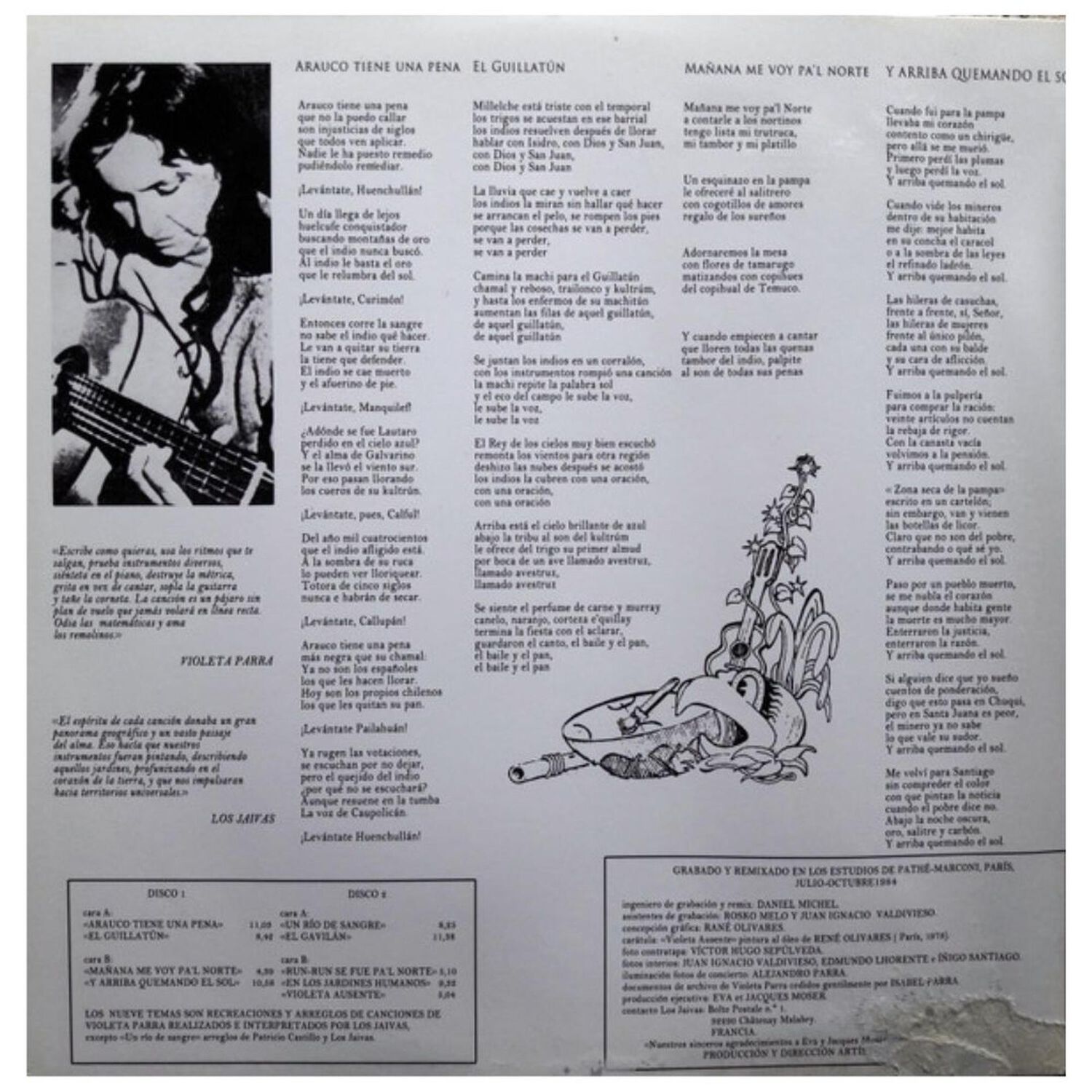 Los Jaivas - Obras De Violeta Parra (2lp) | Vinilo image number 2.0