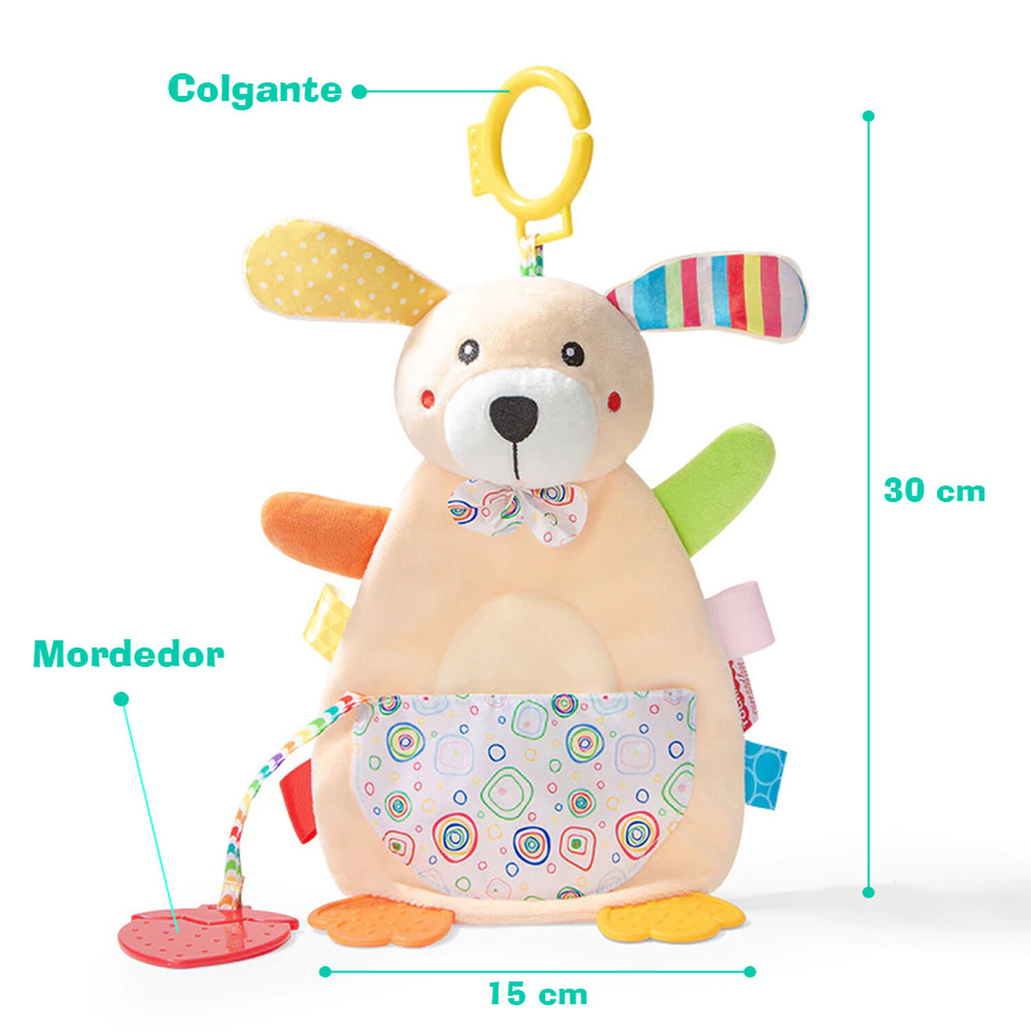 Juguete Peluche Sonajero Mordedor Movil Colgante Cochecito image number 1.0
