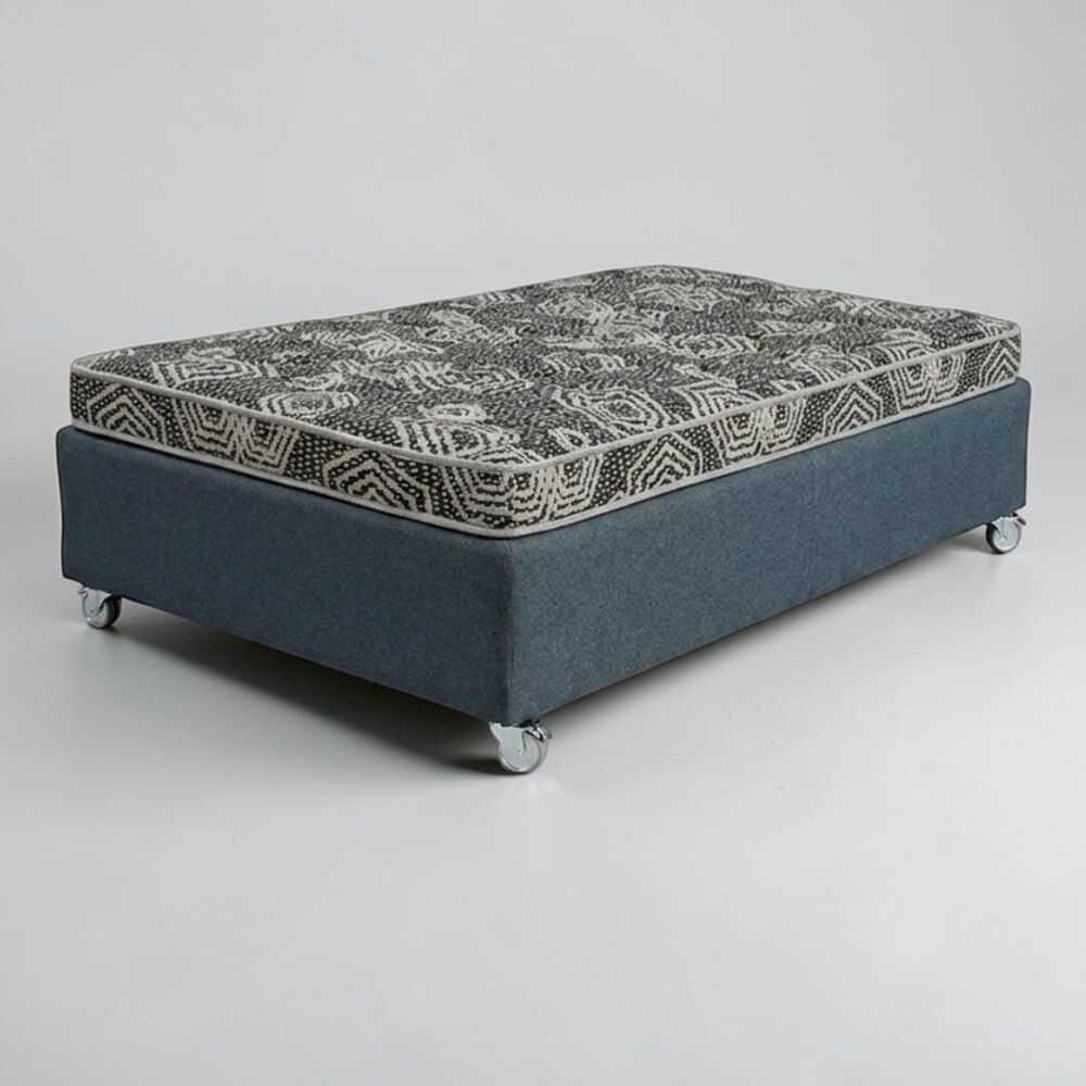 Cama 1 Plaza Box 30 Cm L 180 Cm + Colchon Modelo Ideal - Rueda Pyton (gris) image number 1.0