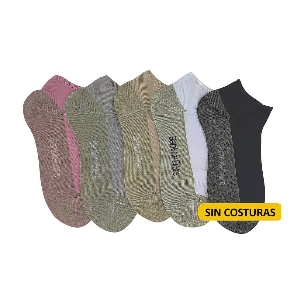 Calcetas Tobilleras Sin Costuras Para Mujer Con Bambu Y Cobre - Docena image number 1.0