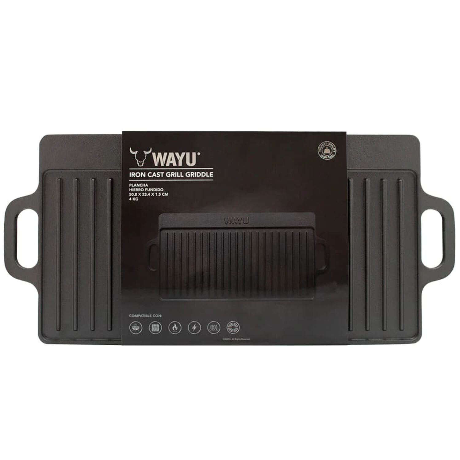 Plancha Iron Cast Wayu Asado Cocina 50x23cm Parrilla Barbacoa image number 3.0