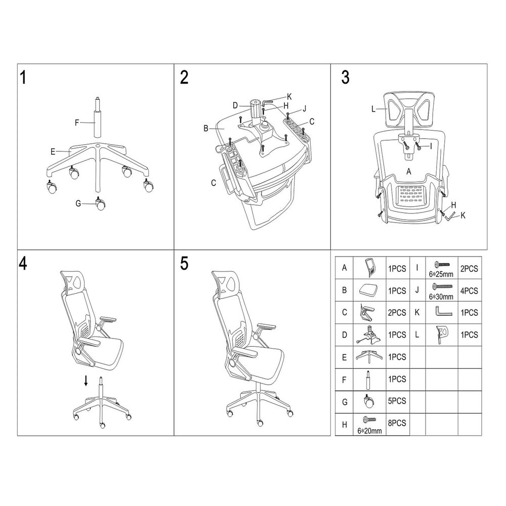 Silla De Oficina Ejecutiva Manchester Ergonomica Color Negro Bm-809 Arthome image number 6.0