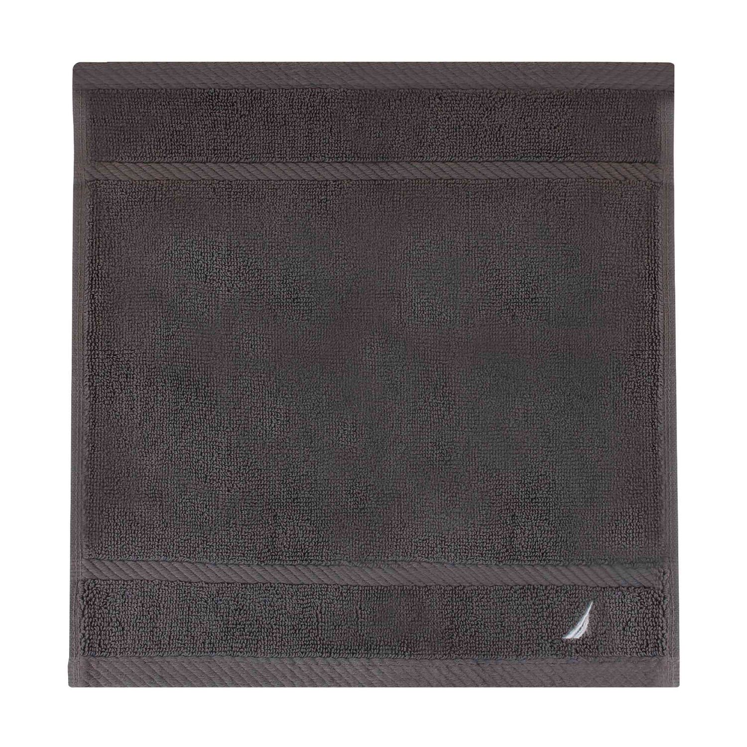 Toalla De Cara Signature Nautica 100% Algod&oacute;n 33x33cm Premium Gris Oscuro image number 4.0