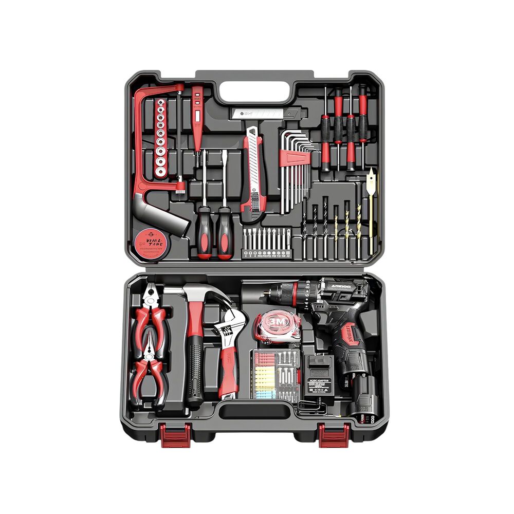 Kit Taladro Inal&aacute;mbrico 2 Bater&iacute;as 16,8v 118 Piezas B01 image number 8.0