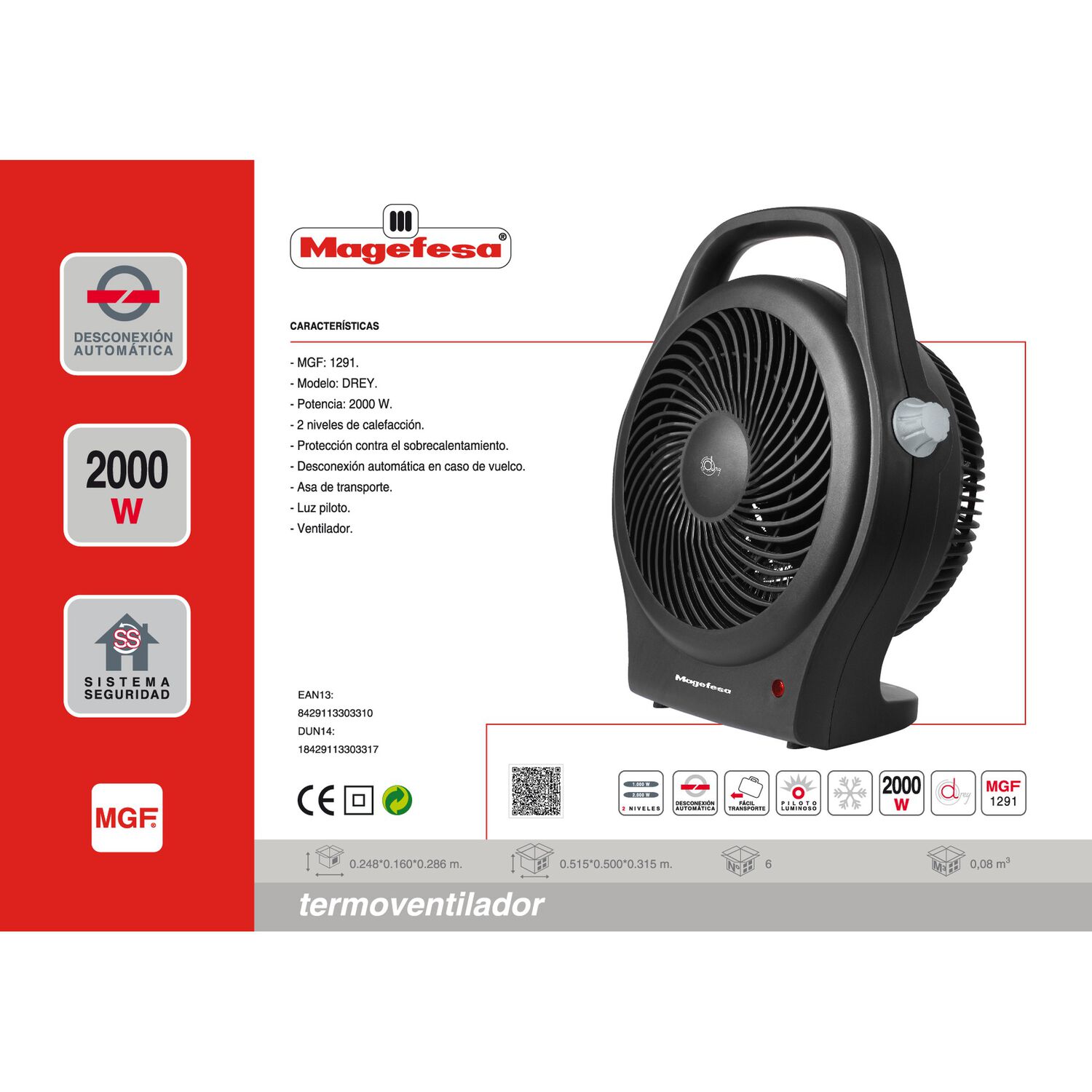 Termoventilador Magefesa Drey Mgf1291 image number 1.0