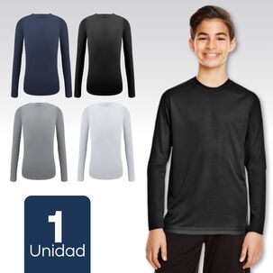 Camiseta Bamb&uacute; Primera Capa Ni&ntilde;o Manga Larga Cuello Redondo