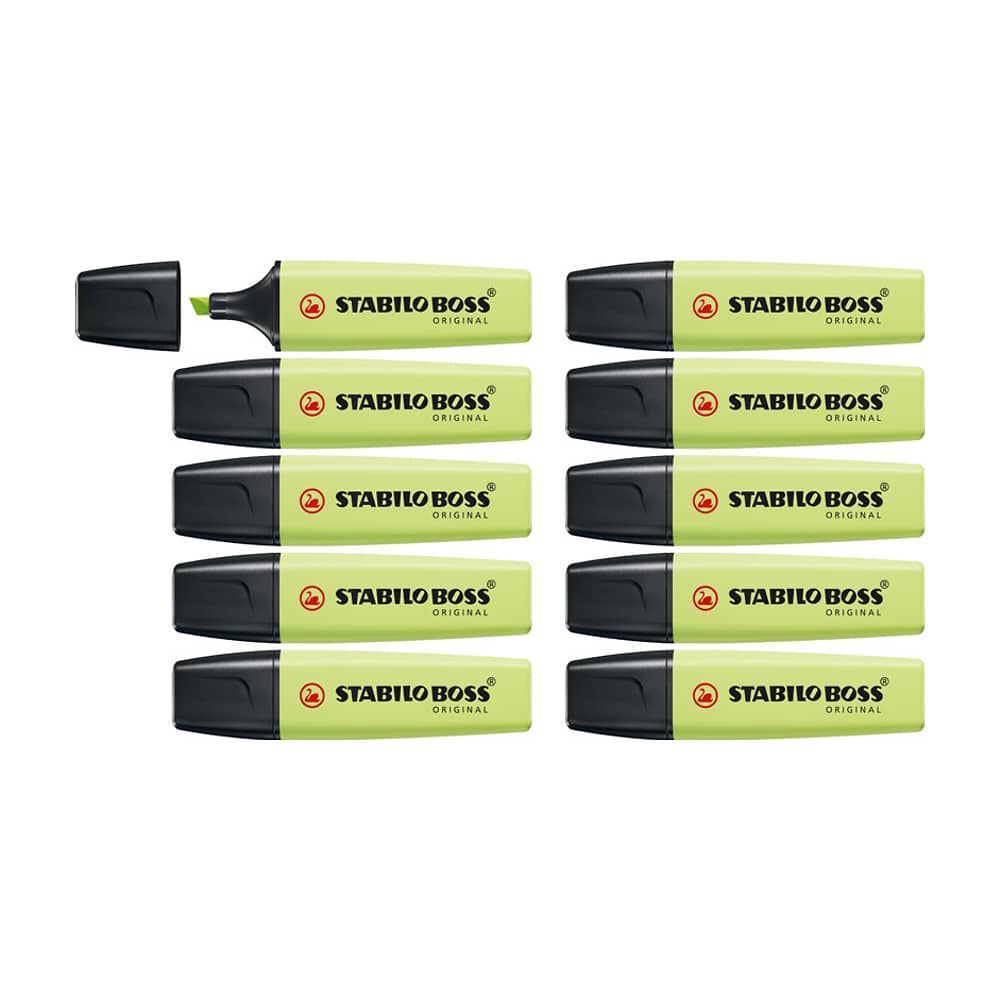 Pack 10 Destacadores Lim&oacute;n Pastel Stabilo image number 0.0
