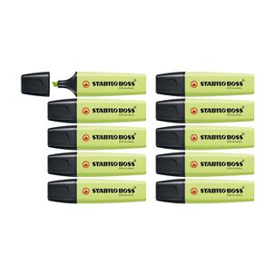 Pack 10 Destacadores Lim&oacute;n Pastel Stabilo