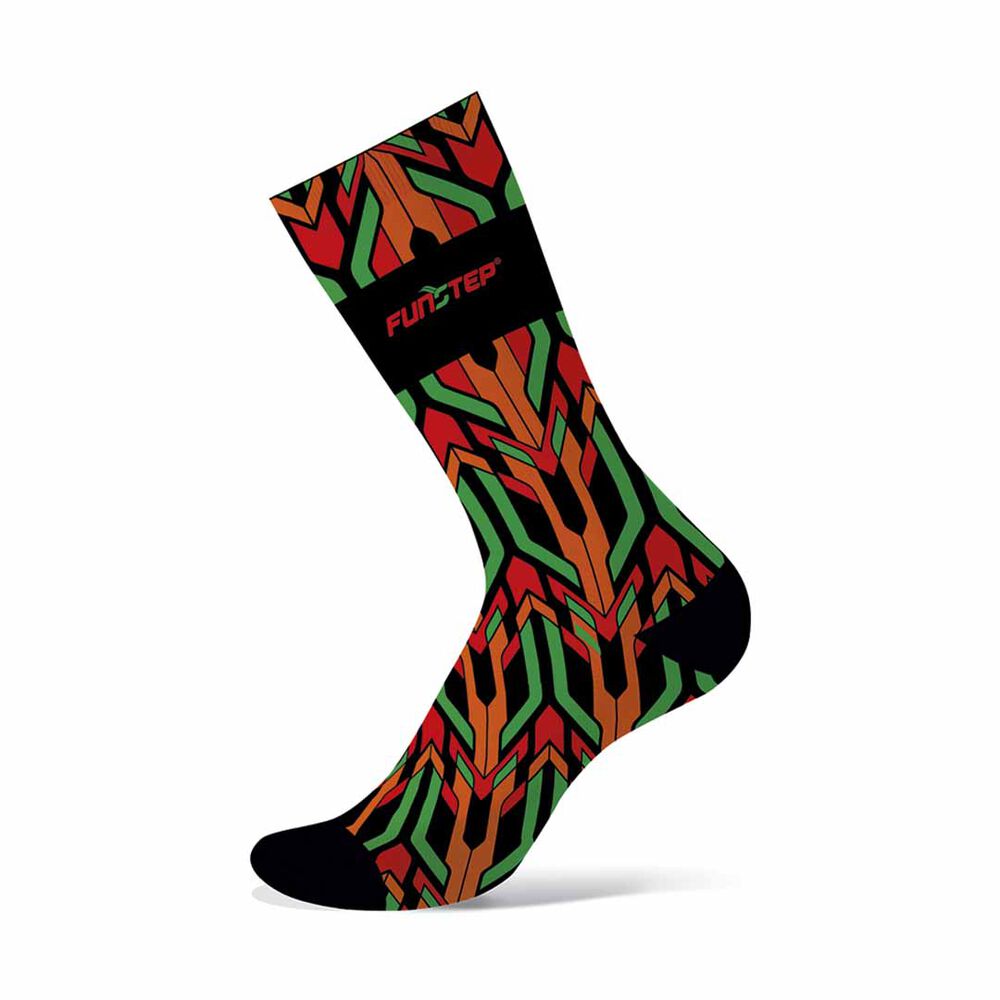 Calcetines Funstep Ciclismo Negro/rojo Medios L ( 40-43) image number 0.0