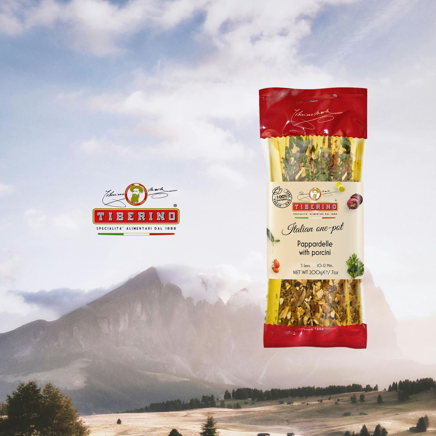 Tallarines Pappardelle Con Porcini Tiberino 1 X 200 Gr image number 1.0