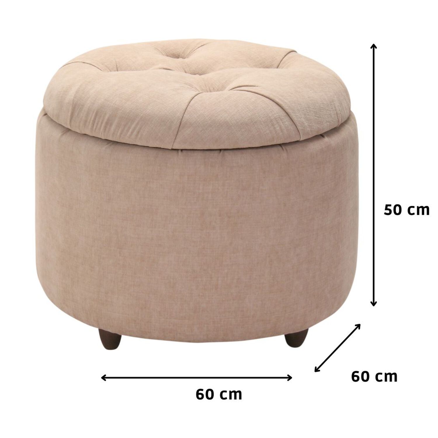 Pouf Ba&uacute;l Zoe Arena Altea 60x60x50 Cm image number 2.0