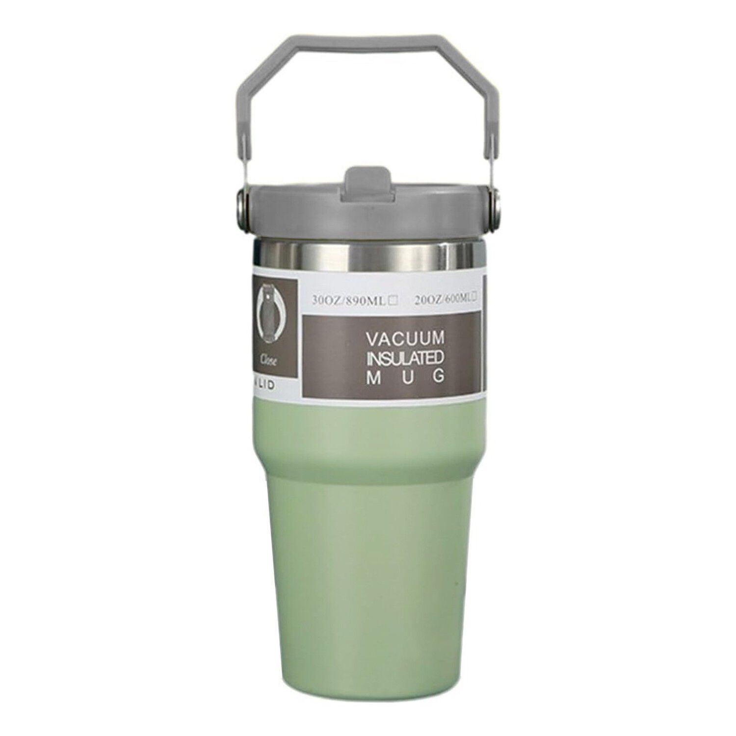 Mug Termo Inoxidable 600ml Verde Claro Para Caf&eacute; Agua image number 0.0