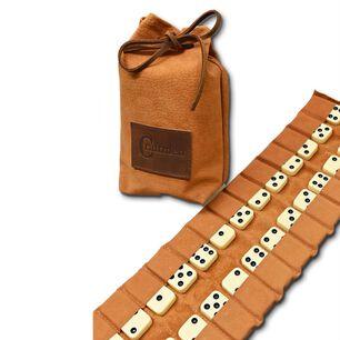 Juego Domino 28 Piezas Cuero Craftmen