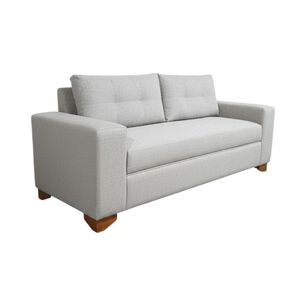 Sofa Paris Dos Cuerpos Lino Gris Claro