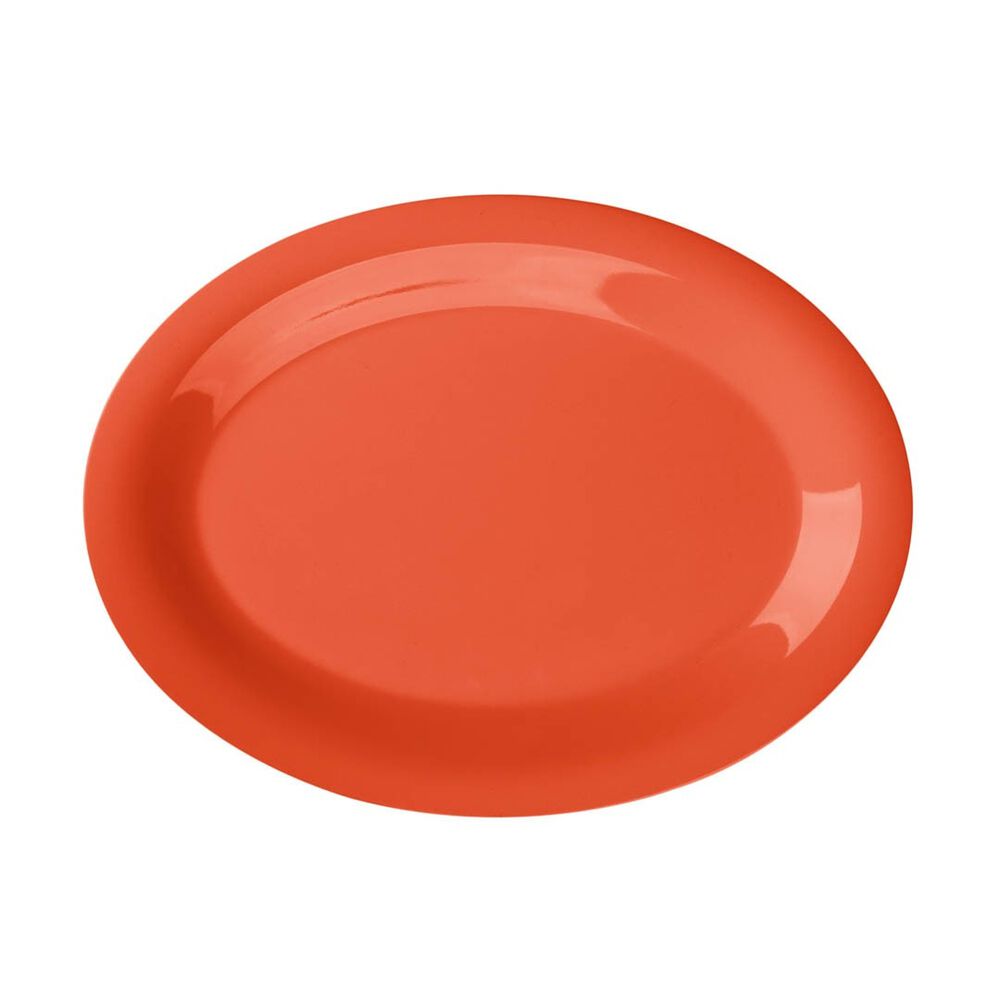Set 4 Plato Ovalado Melamina Naranjo 30 X 23 Cm image number 0.0