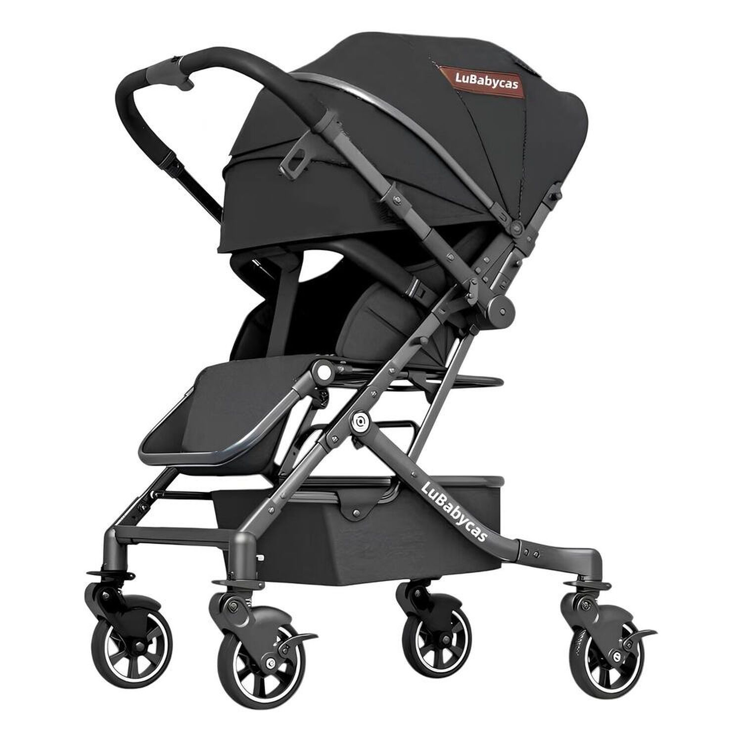 Coche De Paseo Reversible 4 Ruedas 360&deg;space Negro Lubabycas image number 7.0