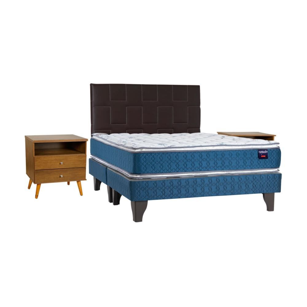 Cama Europea Celta Astral / King / Base Dividida + Set De Maderas image number 0.0