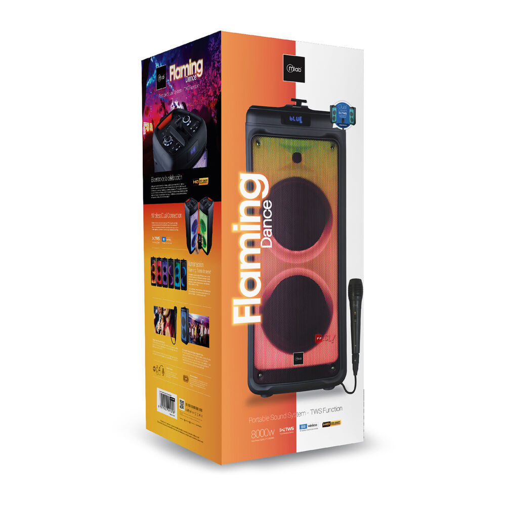 Parlante Flaming Dance Pantalla Led Con Control Central - Ps image number 4.0