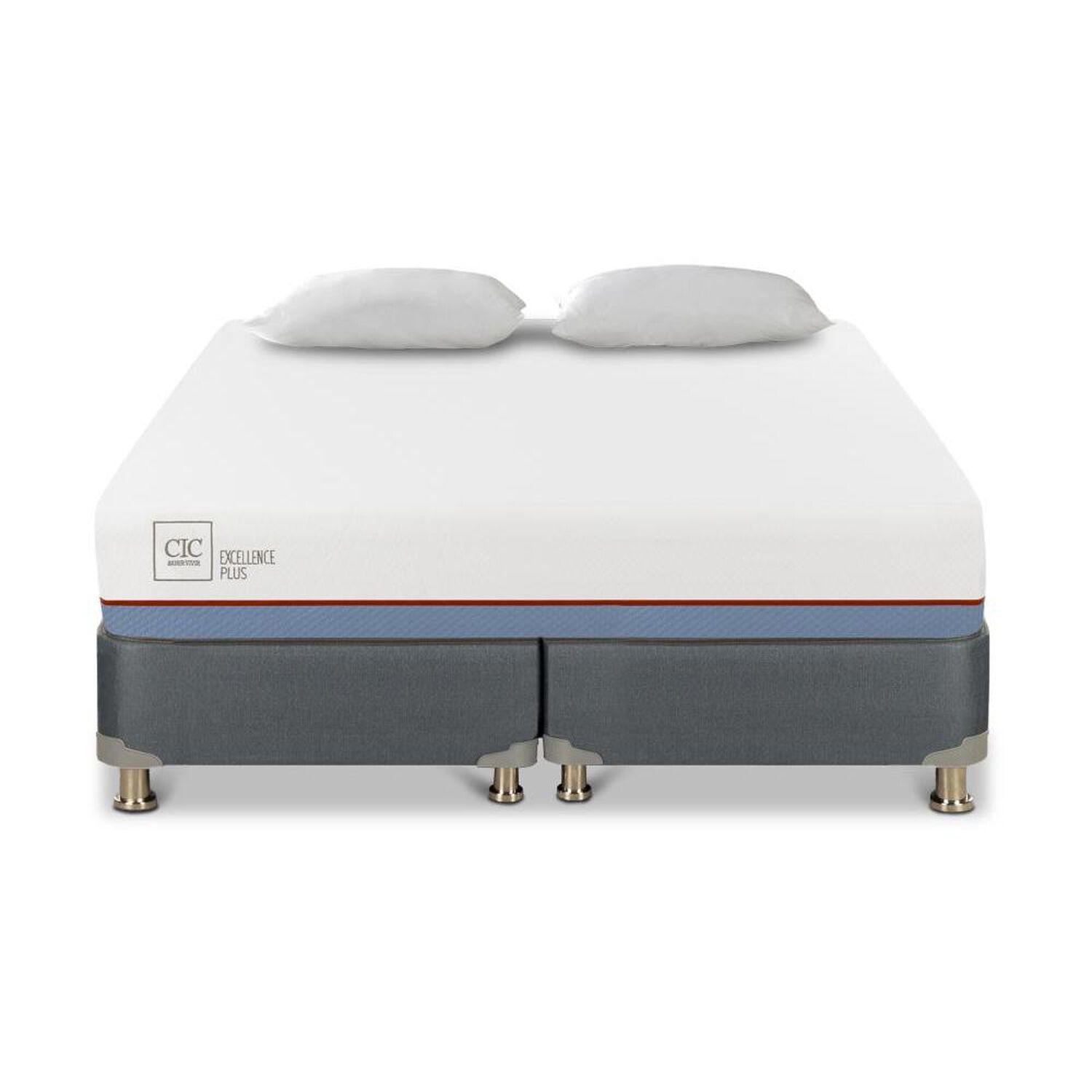 Cama Americana Cic Excellence Plus / 2 Plazas / Base Dividida + Almohadas image number 0.0