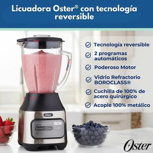 Licuadora Oster Con Tecnolog&iacute;a Reversible, 2 Programas Autom&aacute;ticos Y 3 Velocidades M&aacute;s Pulso