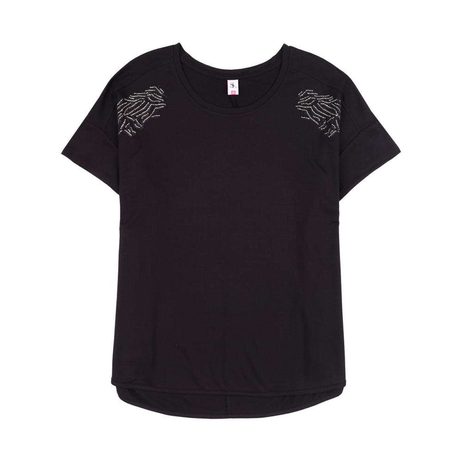 Polera Lisa Manga Corta Cuello Redondo Mujer Sexy Large image number 0.0