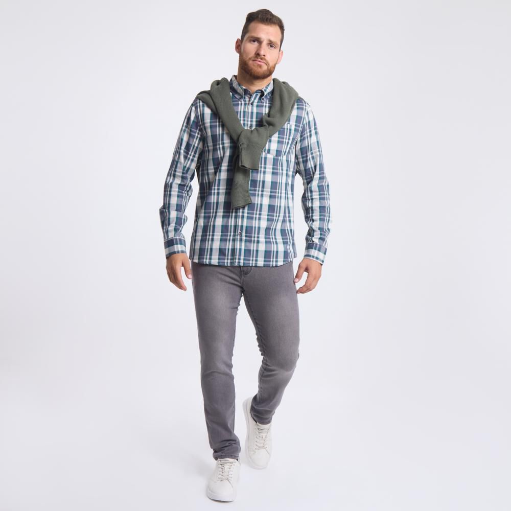 Camisa Estampada Regular Manga Larga Hombre Peroe image number 1.0