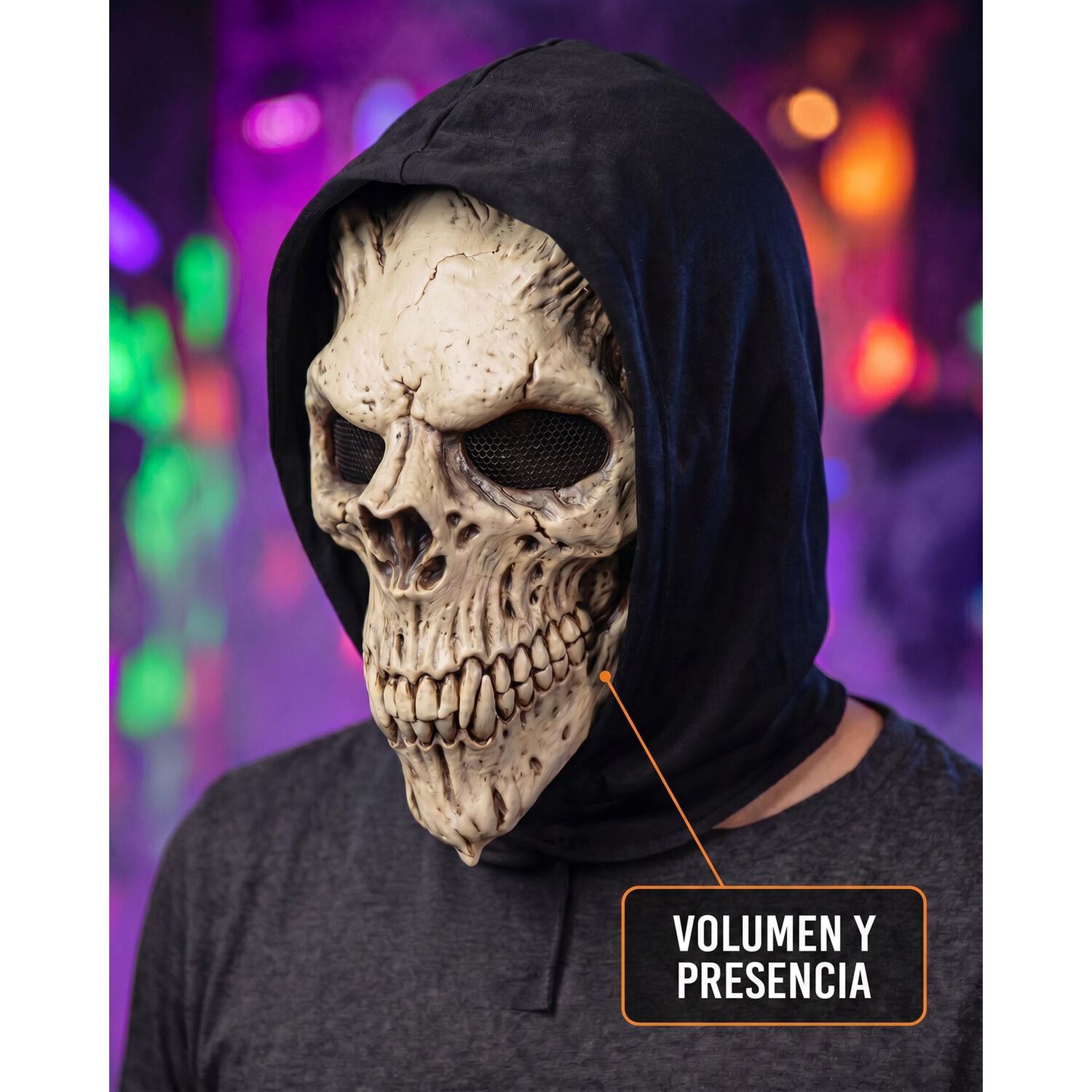 Mascara Calavera De Terror Realista Halloween image number 7.0
