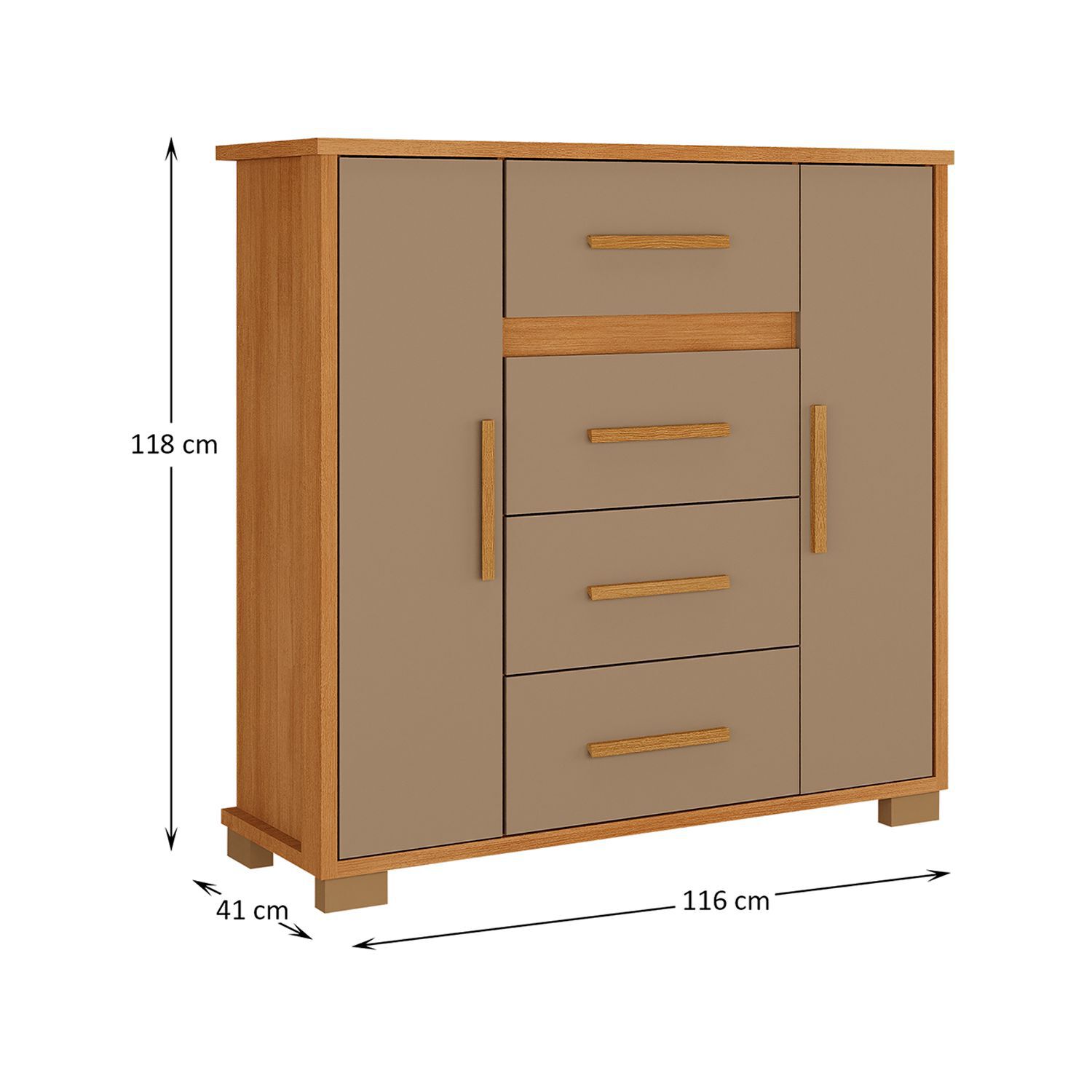 Comoda Di Poretti Design Kyra / 2 Puertas / 4 Cajones image number 1.0