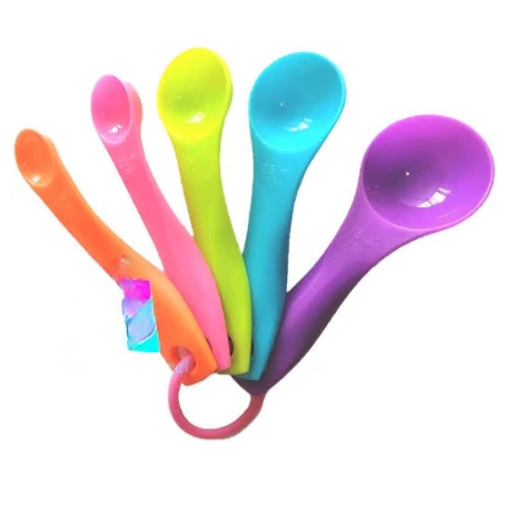 Set 5 Cucharas Medidoras Cuchara Medidora Plastico Colores image number 2.0
