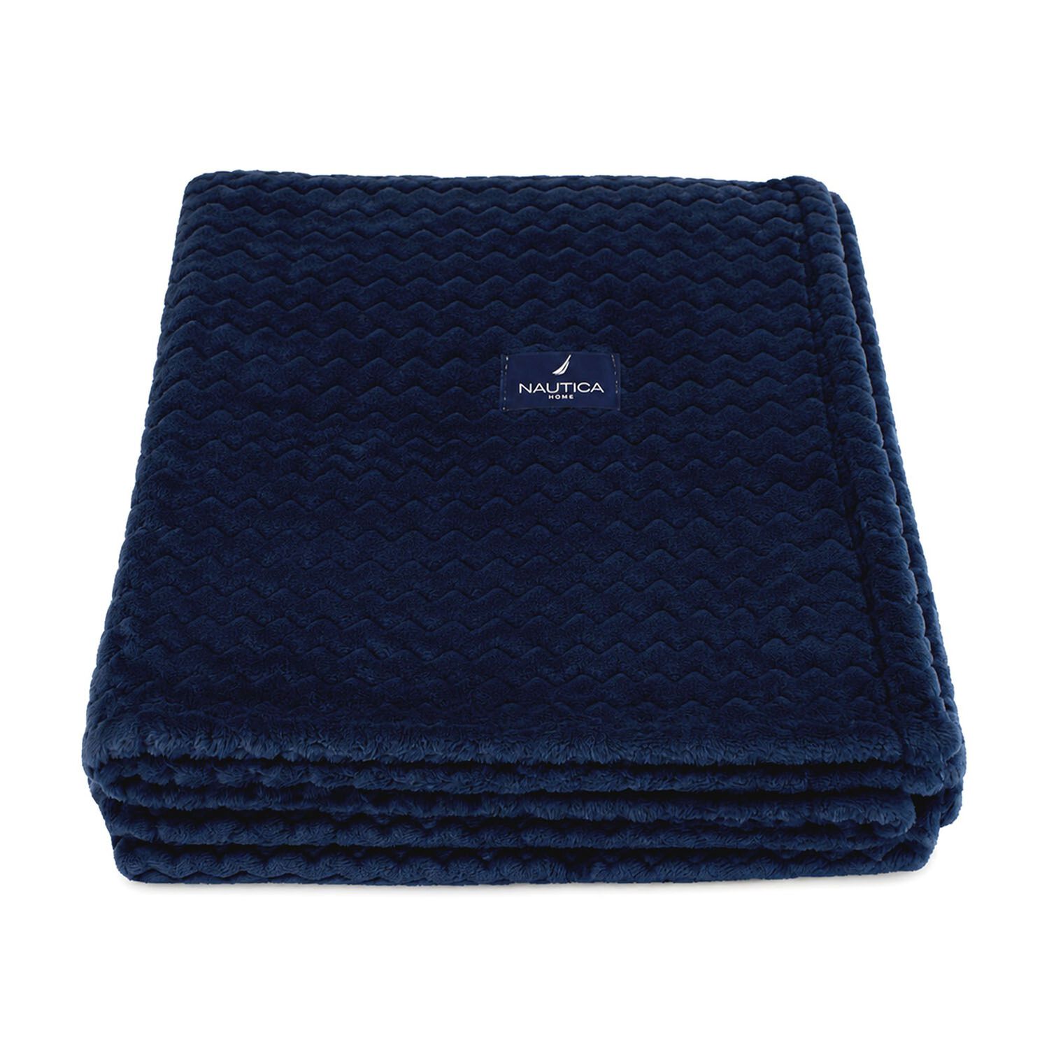 Pack 2 Mantas De Cama Nautica Home Jacquard Franela Suave 127x178cm image number 2.0
