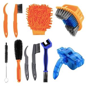 Limpieza Bicicleta Kit 10 Piezas Cepillo Polvo Limpia Cadena