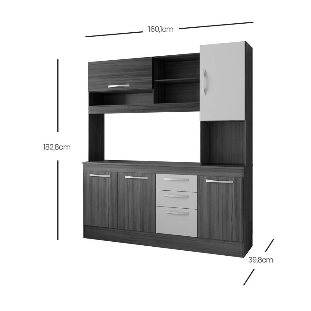 Mueble De Cocina Home Mobili Kit Cocina Kira / 5 Puerta(s) / 3 Caj&oacute;n(es) image number 1.0