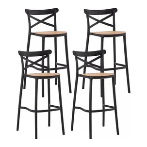 Pack 4 Taburetes Danubio Negro (65 Cm)