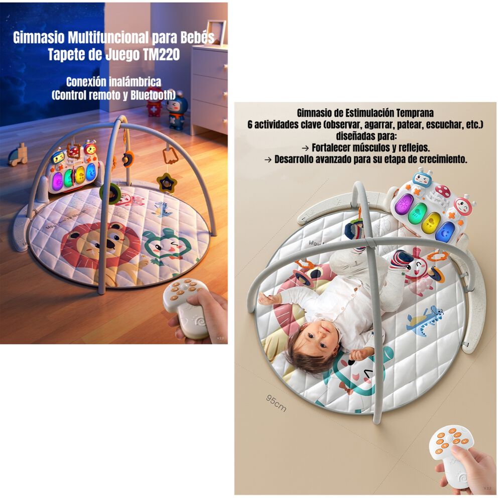 Gimnasio Bluetooth Musical Piano Con Control Tm220 Lubabycas image number 3.0